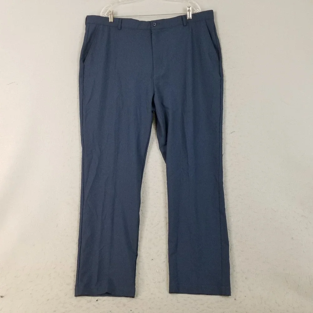 Greg Norman Pants Men 42x32 Navy Blue Golf Performance Stretch Flat Front